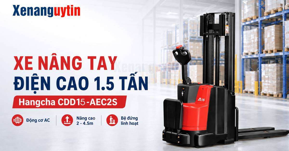 Xe nâng tay điện cao 1.5 tấn