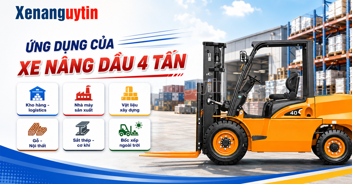 Ứng dụng của xe nâng dầu 4 tấn