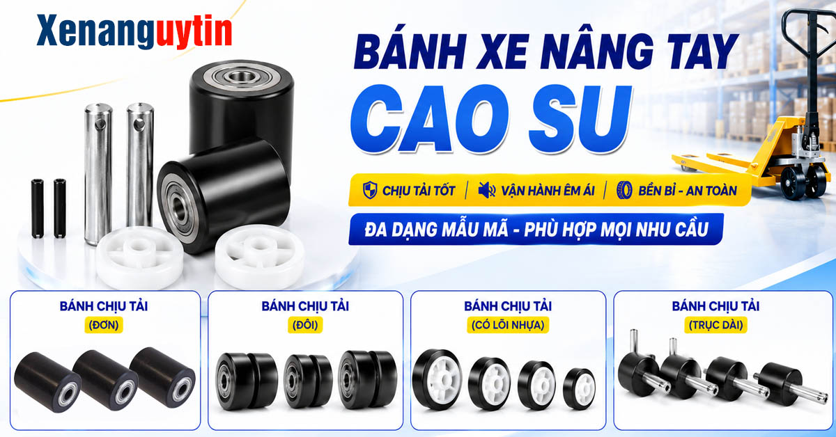 Các loại bánh xe nâng cao su