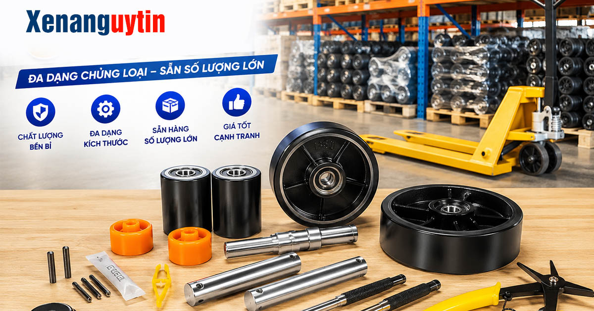 Các loại bánh xe nâng tay cao su