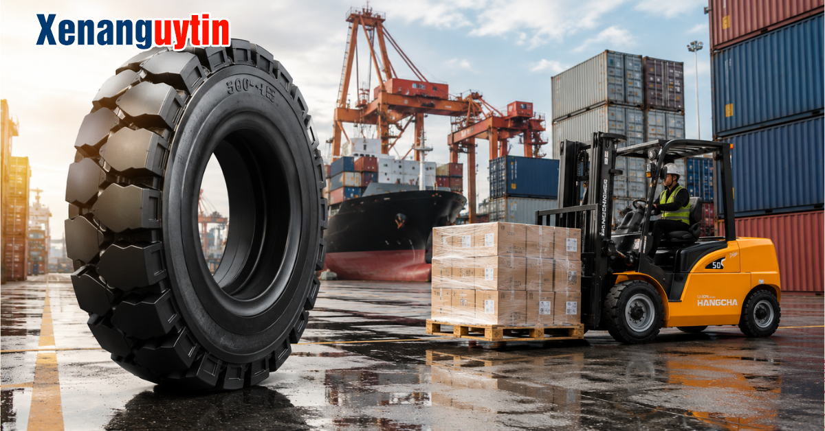 Ứng dụng của lốp đặc xe nâng