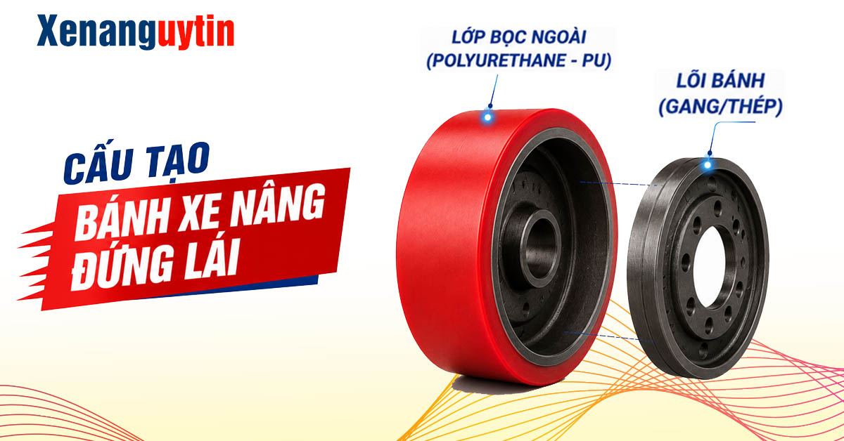 Cấu tạo bánh xe nâng điện đứng lái