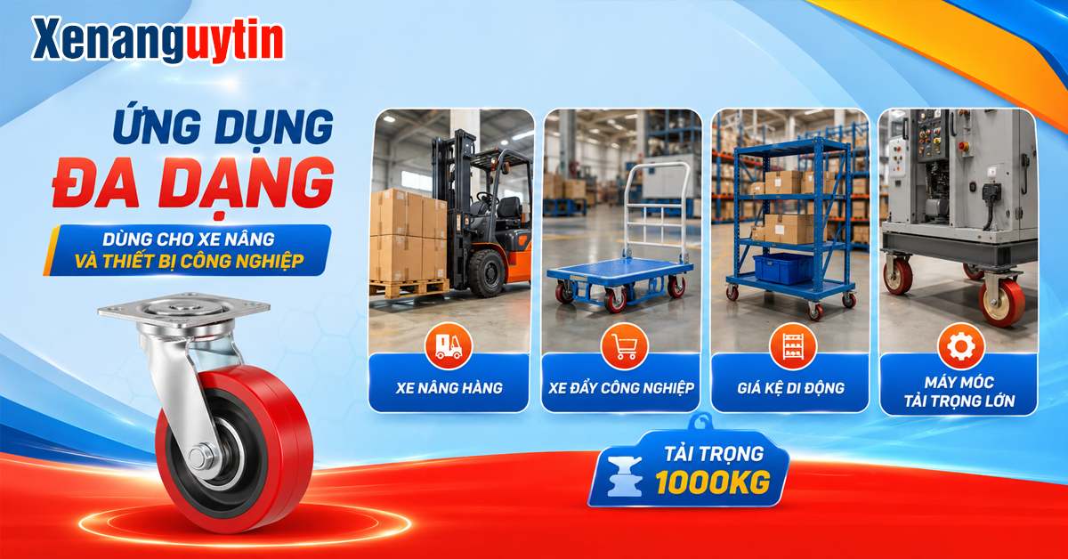 Ứng dụng của bánh xe chịu lực 1000kg