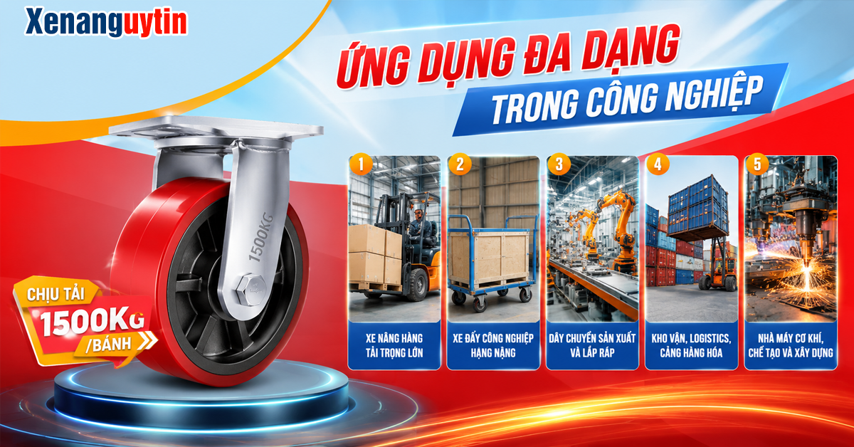 Ứng dụng của bánh xe chịu lực 1500kg