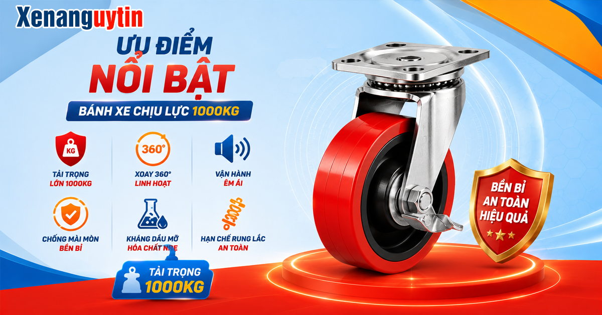 Ưu điểm nổi bật của bánh xe chịu lực 1000kg
