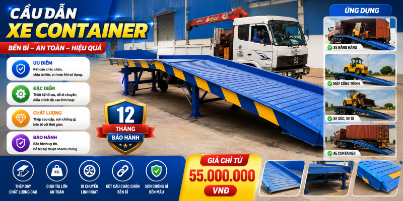 cầu dẫn xe nâng container