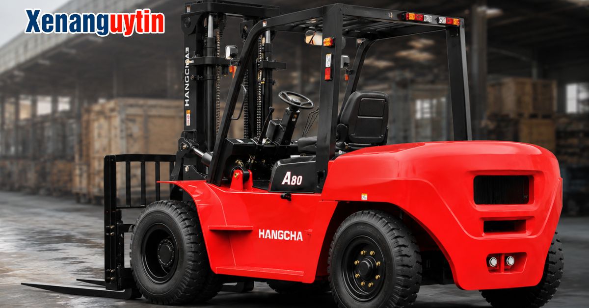 Xe nâng dầu 8 tấn thuộc thương hiệu Hangcha