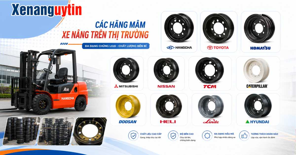Các loại mâm xe nâng