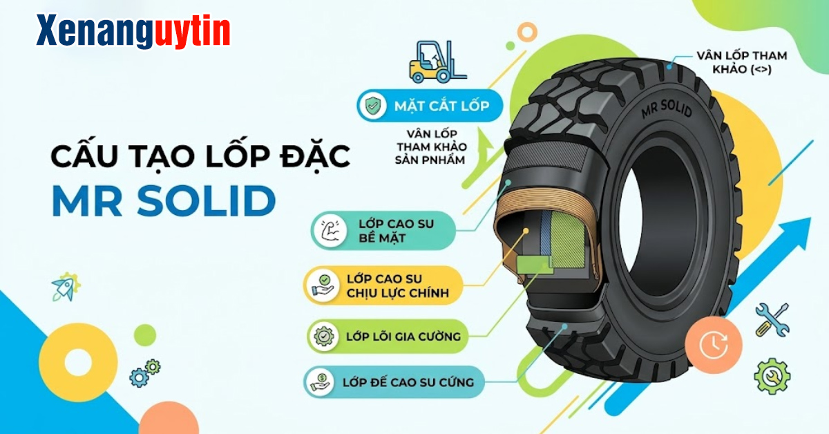 Cấu Tạo Lốp Đặc Xe Nâng Mr Solid