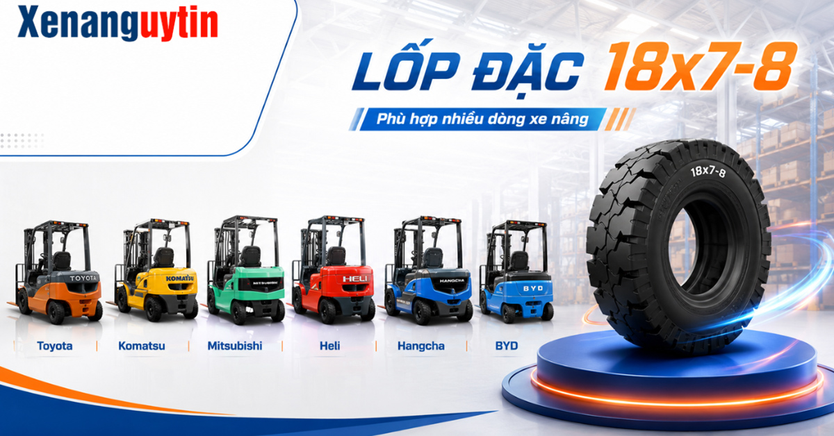 Lốp Đặc 18x7-8 Dùng Cho Những Dòng Xe Nâng Nào