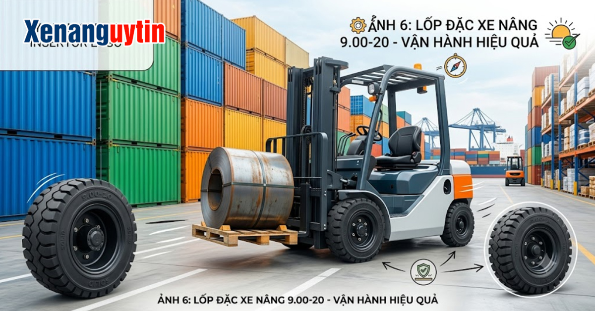 Lốp Xe Nâng 9.00-20 Trong Môi Trường Công Nghiệp Nặng