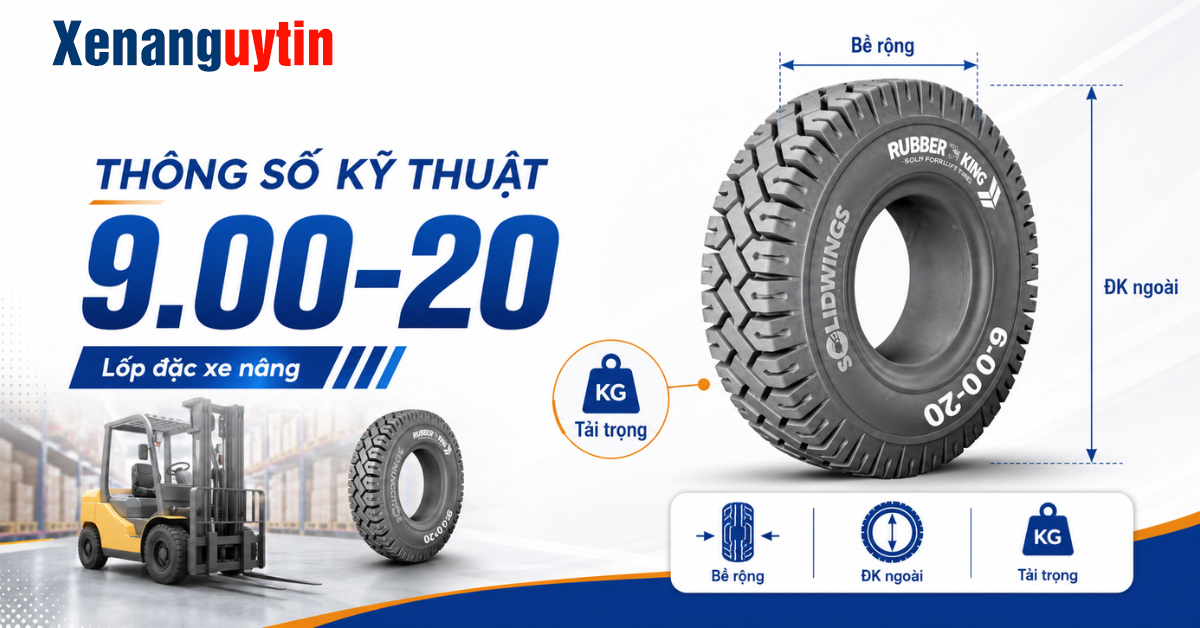 Thông Số Kỹ Thuật Lốp Đặc Xe Nâng 900-20