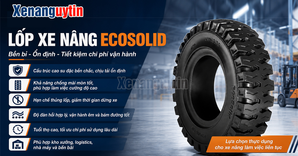 Ưu điểm của lốp xe nâng Ecosolid