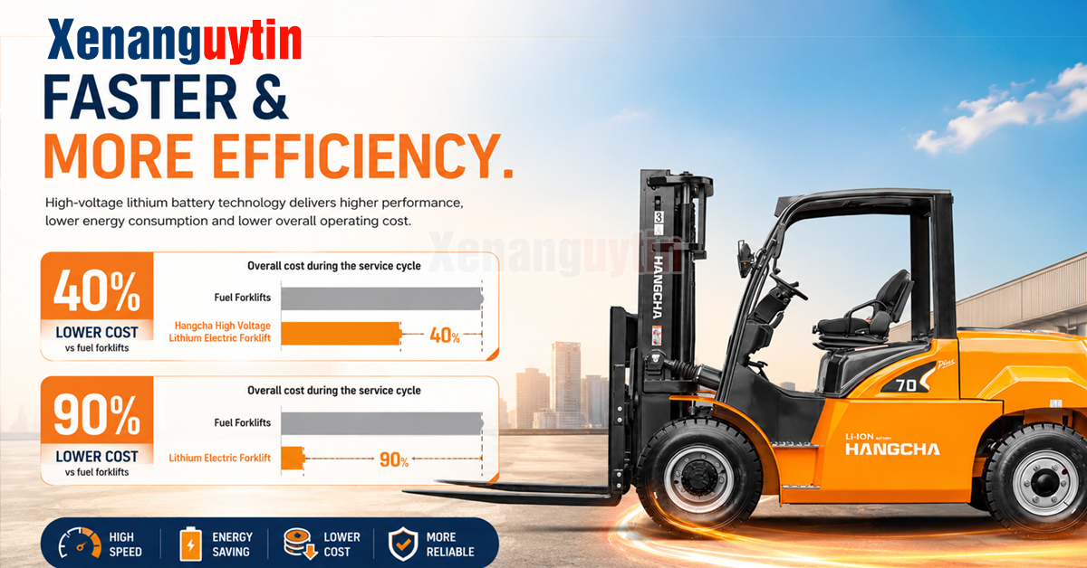 Ưu điểm vượt trội của xe nâng điện 7 tấn
