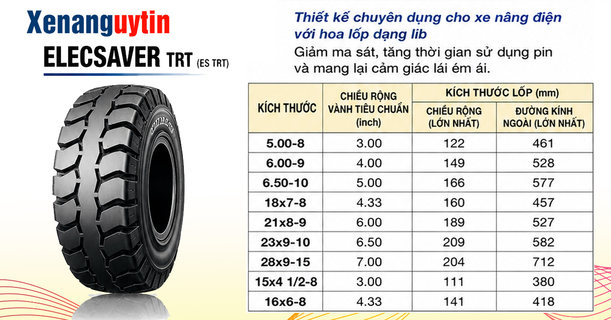 Vỏ lốp xe nâng điện DunLop