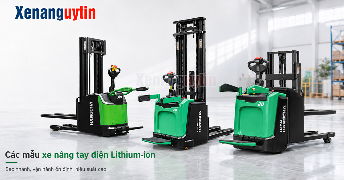 Các mẫu xe nâng tay điện Lithium