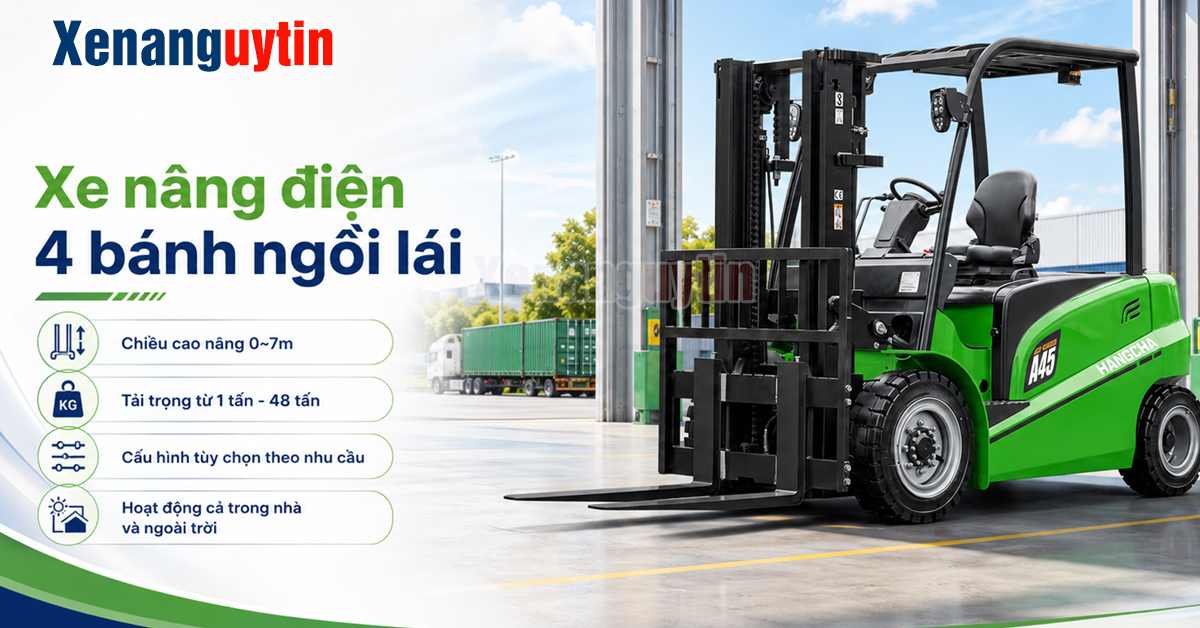 Đặc điểm xe nâng điện 4 bánh