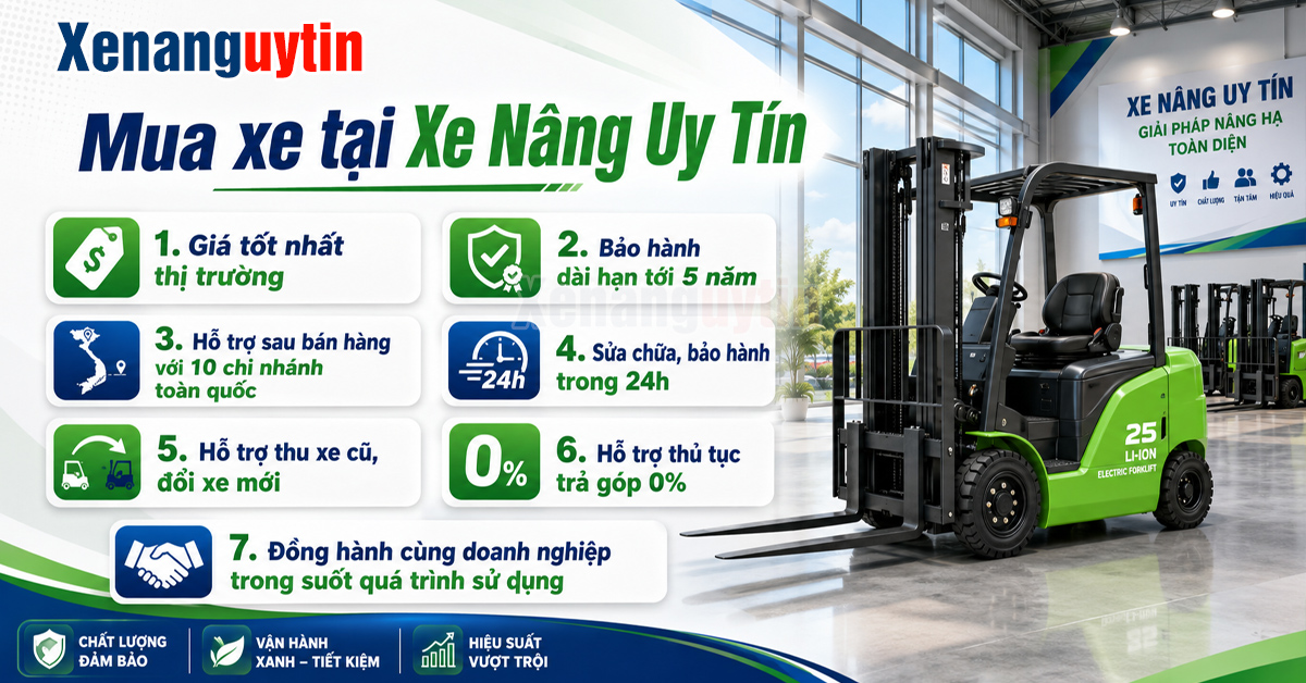 Lợi ích khi mua xe nâng điện tại Xe nâng Uy Tín