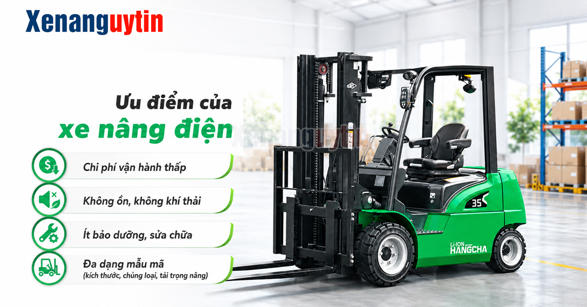 Ưu điểm của xe nâng điện