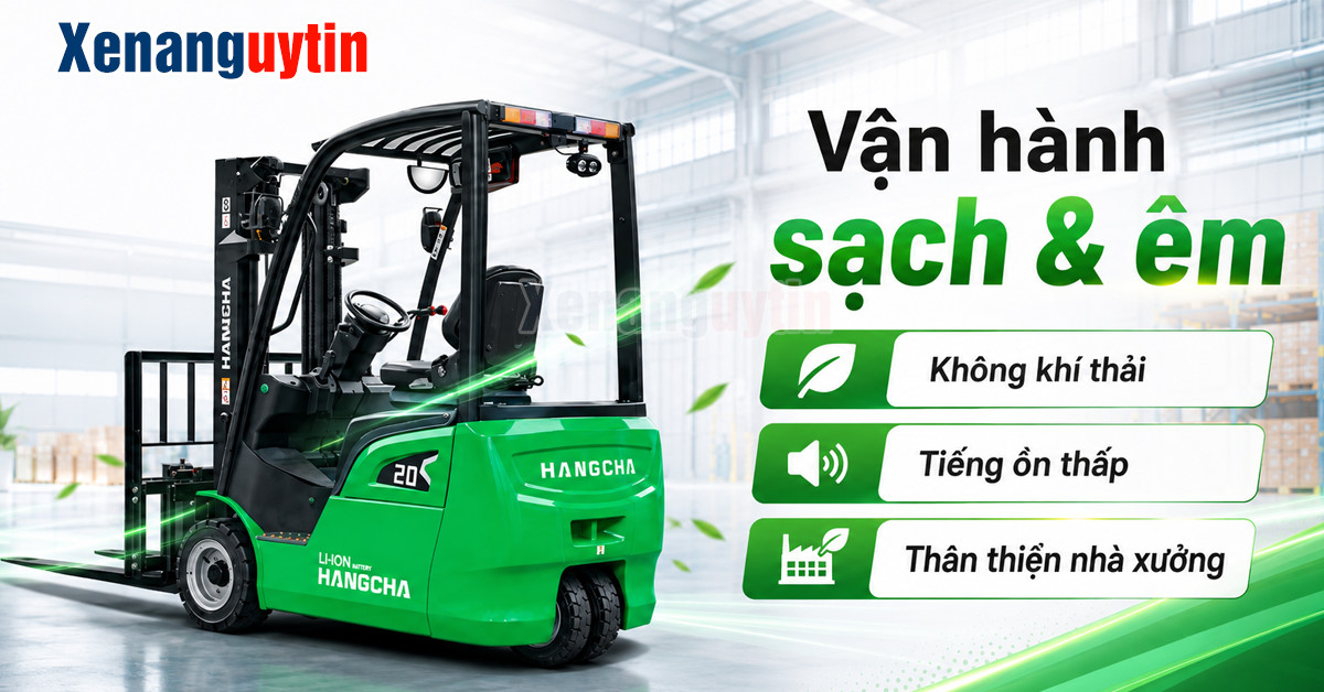 Ưu điểm của xe nâng điện ngồi lái