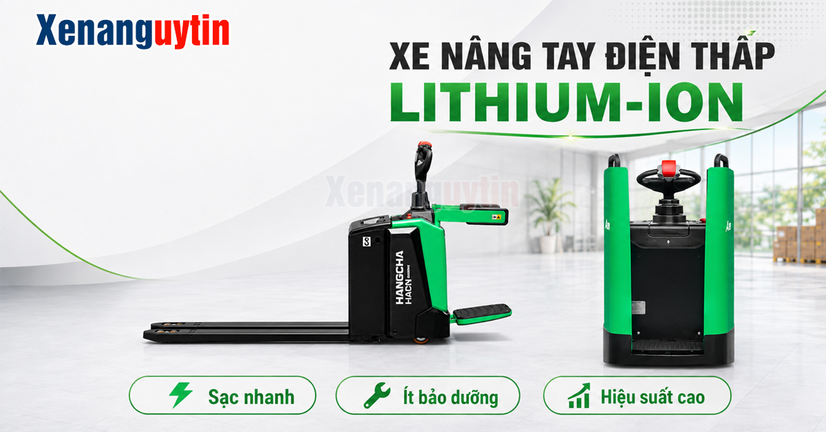 Xe nâng tay điện thấp Lithium