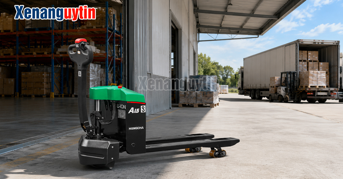 Xe nâng tay thấp 1.5 tấn chạy điện