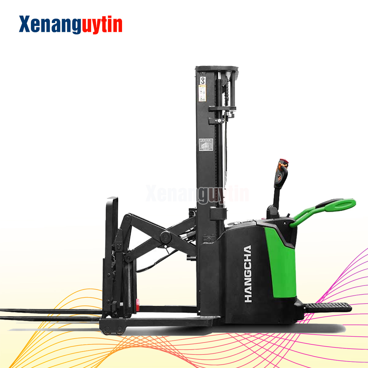 Xe nâng tay điện Reach fork 1 tấn Xe nâng tay điện Reach fork 1 tấn