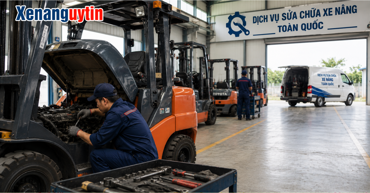 Chú ý khi sửa xe nâng