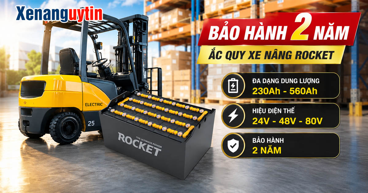 Ắc quy xe nâng 24V-80V Giá tốt