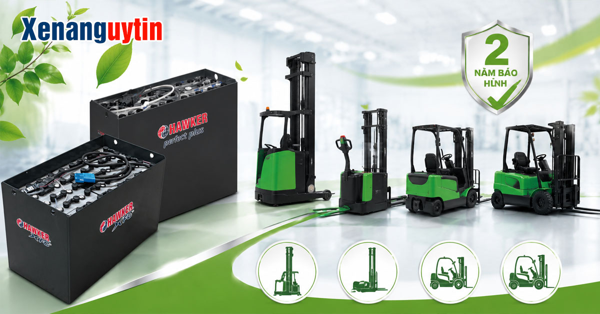 Ắc quy xe nâng Hawker dùng được cho mọi dòng xe nâng điện