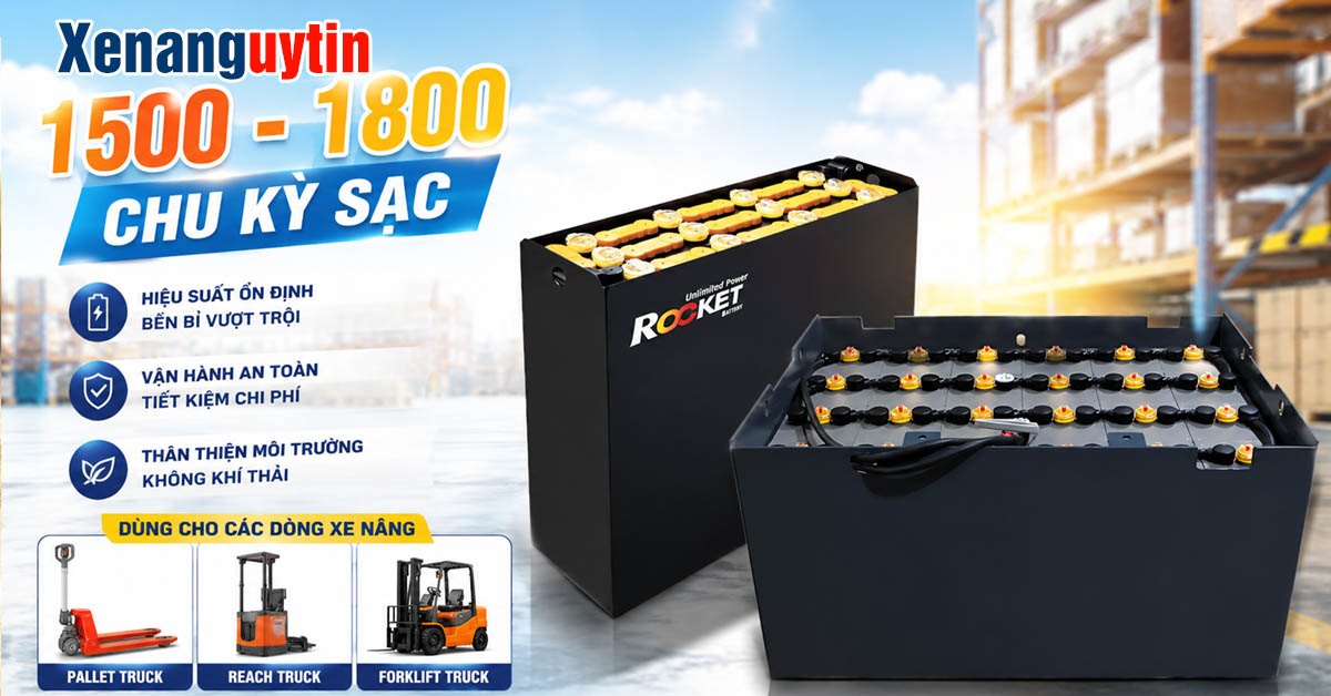 Ắc quy xe nâng điện 24V-80V