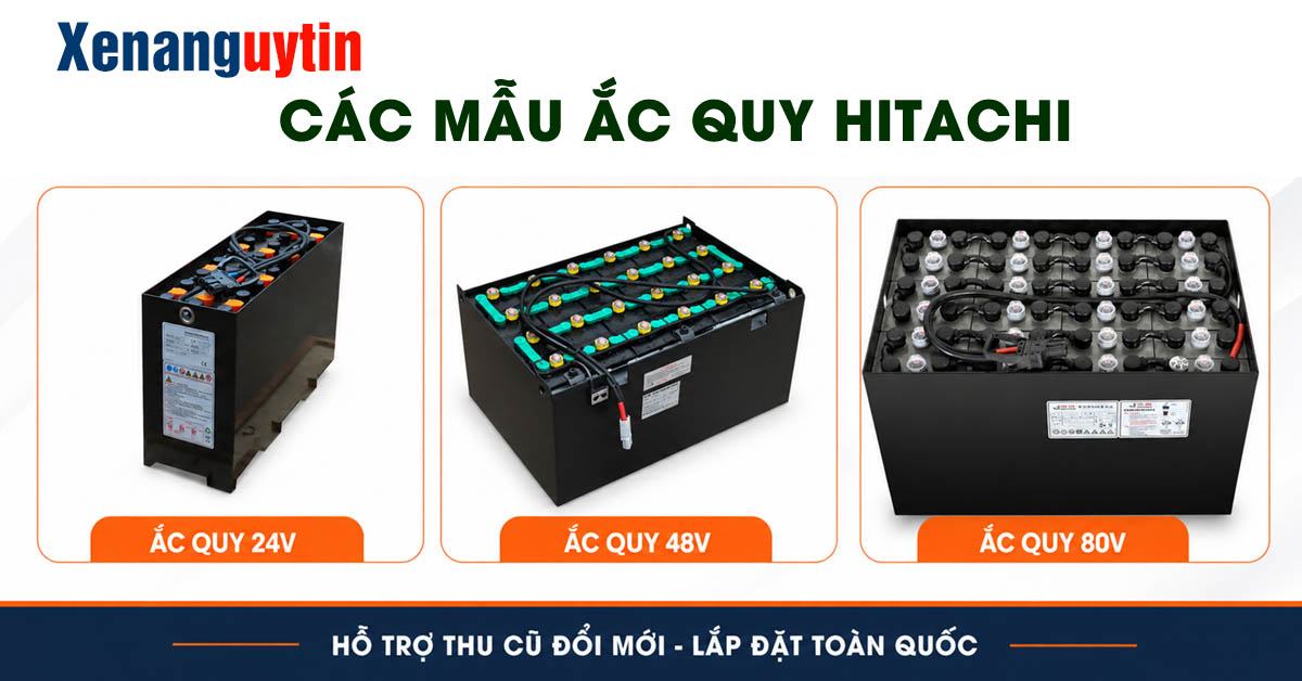Các mẫu ắc quy xe nâng điện Hitachi