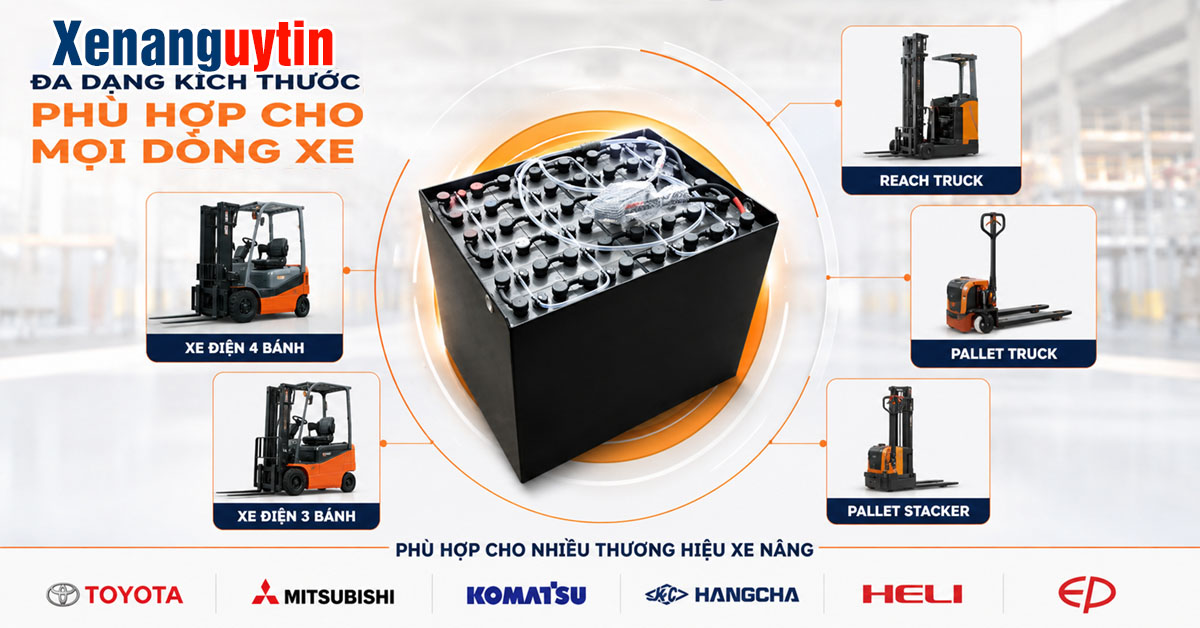 Ứng dụng của bình điện xe nâng 48V