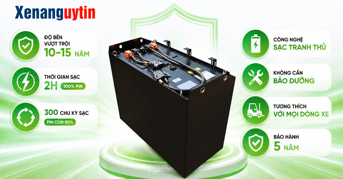 Ưu điểm của Bình điện xe nâng 24V Lithium-ion