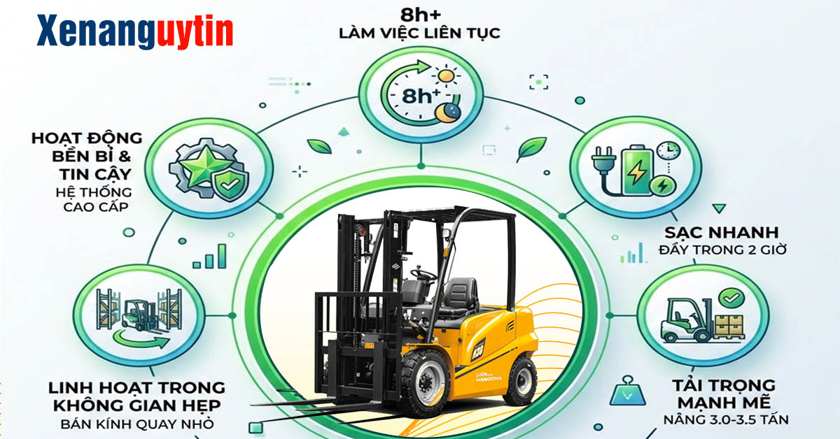 Ưu điểm của xe nâng điện 4 tấn