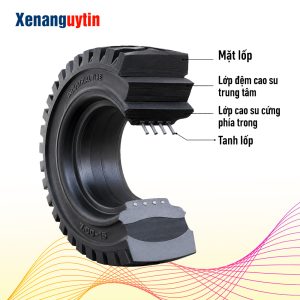 Cấu tạo lốp đặc 7.00-15